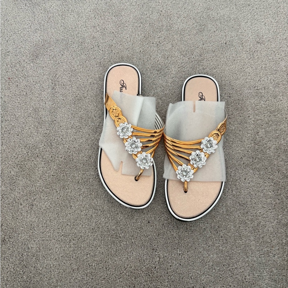 Elegant Gold and Silver Women's Sandals
